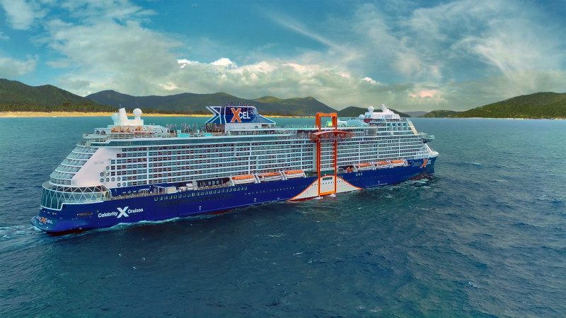 Celebrity Xcel cruise ship sailing