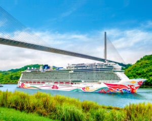 Norwegian Joy cruise ship with luxury spaces and observation lounge